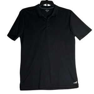 BCG Short‎ Sleeve Polo Shirt Black Mens Size Large Golf Active